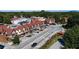 Aerial view showcasing the charming buildings and streetscape of the area at 613 Harrington Hls, Decatur, GA 30032