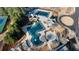 Aerial view of the community pool and amenities at 6355 Marlow Dr, Cumming, GA 30041