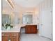 Spacious bathroom with double vanity, ample counter space, and a separate shower at 6355 Marlow Dr, Cumming, GA 30041