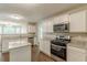 Modern kitchen equipped with stainless steel appliances, granite countertops, and white cabinets at 99 Ashtonbrook Dr, Mcdonough, GA 30252