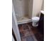 Bathroom featuring patterned flooring, a walk in shower and granite counters at 3088 Balearic Dr, Marietta, GA 30067
