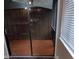 A sliding glass door gives way to a wooden paneled patio at 3088 Balearic Dr, Marietta, GA 30067