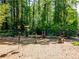 Backyard sitting area with mature trees providing ample shade at 3290 Custer Lake Nw Dr, Marietta, GA 30064