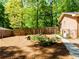 Backyard with a privacy fence creating a serene outdoor space to sit back and relax with nature at 3290 Custer Lake Nw Dr, Marietta, GA 30064