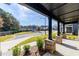 Inviting covered porch with stone pillars, manicured landscaping, and a peaceful street view at 2710 Sandy Irwin Sw Ct, Marietta, GA 30064