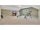 Bonus room area with an exercise area with bright lighting and carpet floors at 313 Red Fox Dr, Canton, GA 30114