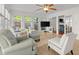 Sunroom featuring tile floor, many windows and comfortable seating adjacent to another living area at 660 Cranberry Ct, Roswell, GA 30076