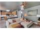 Comfortable living room with an open layout, hardwood floors, and stylish furniture at 1099 Mount Water Ln, Lawrenceville, GA 30043