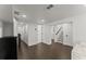 Finished basement with neutral walls, dark flooring, and recessed lighting offers open and versatile living space at 2120 Pair Sw Rd, Marietta, GA 30008