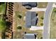 Aerial view of a home showcasing its location, roofline, landscaping, driveway, and proximity to neighborhood streets at 3051 Mountain Shadow Way, Marietta, GA 30064