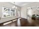 Bright dining room with backyard views adjacent to the living room at 3051 Mountain Shadow Way, Marietta, GA 30064