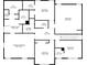 Second floor plan featuring the layout of the primary bedroom, additional bedrooms, bathrooms, and hallway dimensions at 3051 Mountain Shadow Way, Marietta, GA 30064