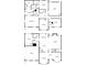 Detailed second floor plan showcasing bedroom layouts, bathroom placements, closet space, and laundry area at 3051 Mountain Shadow Way, Marietta, GA 30064