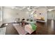 Bright living room features stylish coffered ceilings and hardwood floors at 3051 Mountain Shadow Way, Marietta, GA 30064