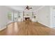 Cozy living room with fireplace, built-ins and hardwood floors at 579 Delphinium Nw Blvd, Acworth, GA 30102
