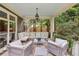Comfortable covered patio with outdoor seating and views of a lush green yard, perfect for relaxation at 1153 Brookhaven Commons Ne Dr, Brookhaven, GA 30319