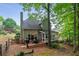 Landscaped backyard featuring a deck, screened-in porch, and playground at 1988 Claiborne Ct, Marietta, GA 30062