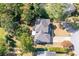 Overhead shot showcases a beautiful property with ample greenery and a well-maintained landscape at 737 Dushea Nw Ct, Kennesaw, GA 30144