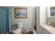 Functional bathroom with new toilet, vanity, and a shower/tub at 737 Dushea Nw Ct, Kennesaw, GA 30144