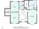 Detailed second floor plan showcasing the layout of the residence, highlighting bedroom and bathroom dimensions and flow at 737 Dushea Nw Ct, Kennesaw, GA 30144
