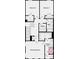 Third-floor plan featuring bedrooms, walk-in closets, bathrooms and a laundry room at 108 Holt Ln, Lawrenceville, GA 30046
