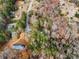 Overhead shot of the house, highlighting its position on a tree-lined street within a well-established neighborhood at 247 Mandy Ct, Mcdonough, GA 30252