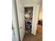 Walk-in closet with wire shelving full of linens at 2246 Carrington Dr, Ellenwood, GA 30294
