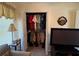 Bedroom closet featuring shelving and hung clothing at 2246 Carrington Dr, Ellenwood, GA 30294