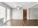 Bright dining area featuring modern floors, natural light, and modern doors at 60 Highland Dr, Stockbridge, GA 30281