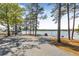 Scenic lake view property featuring mature trees and lakeside access on a sunny day at 6095 Wayfarer Dr, Villa Rica, GA 30180
