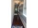 Hallway with horizontal stripe design on walls at 236 Bobbie Way, Woodstock, GA 30189