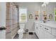 Well-lit bathroom features double sinks and neutral colors at 5003 Fairview Cir, Villa Rica, GA 30180