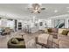 Open concept living space shows living room, dining area, and kitchen with modern layout at 5003 Fairview Cir, Villa Rica, GA 30180