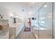 Bright bathroom with a soaking tub, walk-in shower, and double vanity with lots of counter space at 2668 Galahad Ne Dr, Atlanta, GA 30345