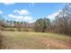 Expansive grassy backyard surrounded by mature trees on a sunny day, providing ample space at 401 Nichols Dr, Suwanee, GA 30024