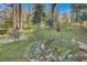 Expansive backyard with lush greenery, mature trees, and a charming garden area at 491 Princeton Ne Way, Atlanta, GA 30307
