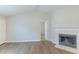 Living room view showcasing fireplace and open floor plan at 8051 Trinity Park Dr, Riverdale, GA 30296