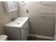 Bathroom with updated vanity and fixtures providing a clean and functional space at 1304 Old Coach Sw Rd, Marietta, GA 30008