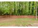 Large, secluded backyard bordered by mature trees and a wooden fence for maximum privacy at 964 Chapman Ln, Stone Mountain, GA 30088
