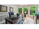 Office space with a large desk, comfortable chair, and abundant natural light from bay windows at 1275 Smokehouse Trl, Cumming, GA 30041