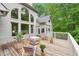 Back deck with table and chairs set for relaxing at 1275 Smokehouse Trl, Cumming, GA 30041