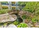 Scenic pond with wooden bridge and lush landscaping near the condos at 1850 Cotillion Dr # 3114, Atlanta, GA 30338