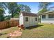 Exterior view of the shed in the backyard, providing storage space for tools and equipment at 3331 Doyle Sw Ln, Marietta, GA 30060