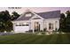 Charming single-Gathering home showcasing a two-car garage, manicured lawn, and inviting covered entryway at 3472 Fishpond Cir, Dacula, GA 30019