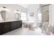 Spa-like bathroom featuring a soaking tub, glass shower, and modern fixtures at 150 Park Creek Dr, Alpharetta, GA 30005