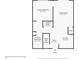 Floor plan showing primary bedroom, bathroom, kitchen, laundry room and living room at 821 Ralph Mcgill Ne Blvd # 3325, Atlanta, GA 30306