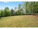 Large, grassy backyard enclosed by a wooden fence, offering ample space for recreation and enjoying the natural surroundings at 4030 Scenic View Ct, Cumming, GA 30028
