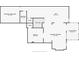 Basement level floor plan features bedroom, gym, bathroom, screened patio and storage at 4030 Scenic View Ct, Cumming, GA 30028