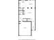 Layout of floor one shows kitchen, dining area, living room and garage at 6595 Story Cir, Norcross, GA 30093