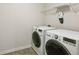 Bright laundry room features a full sized washer and dryer at 6595 Story Cir, Norcross, GA 30093